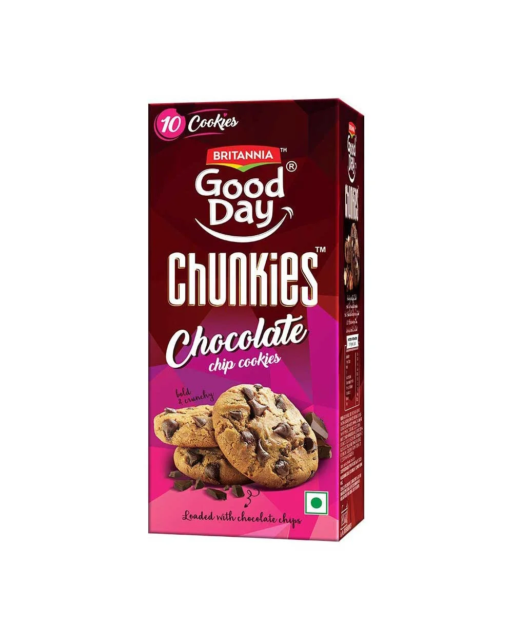 Britannia Britannia Good day Chunkies Chocolate chip cookies 75gm 75gm
